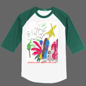 Musical Barn - 100% Cotton T-Shirt - Mens Colorblock Raglan Jersey