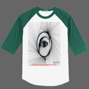 I C U - 100% Cotton T-Shirt - Mens Colorblock Raglan Jersey